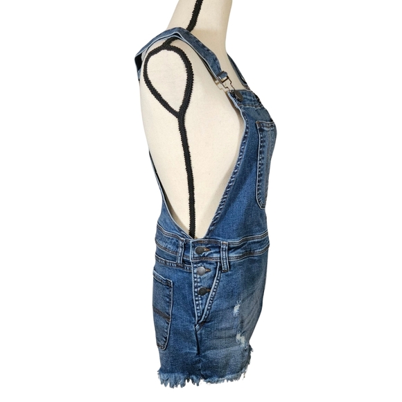 See Thru Soul, Short Denim Overalls, Size 27 Boyfriend Shortall - Picture 4 of 10